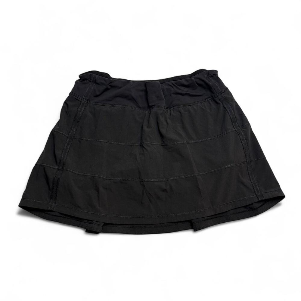 Lululemon black activewear tennis skirt with built in shorts size 8